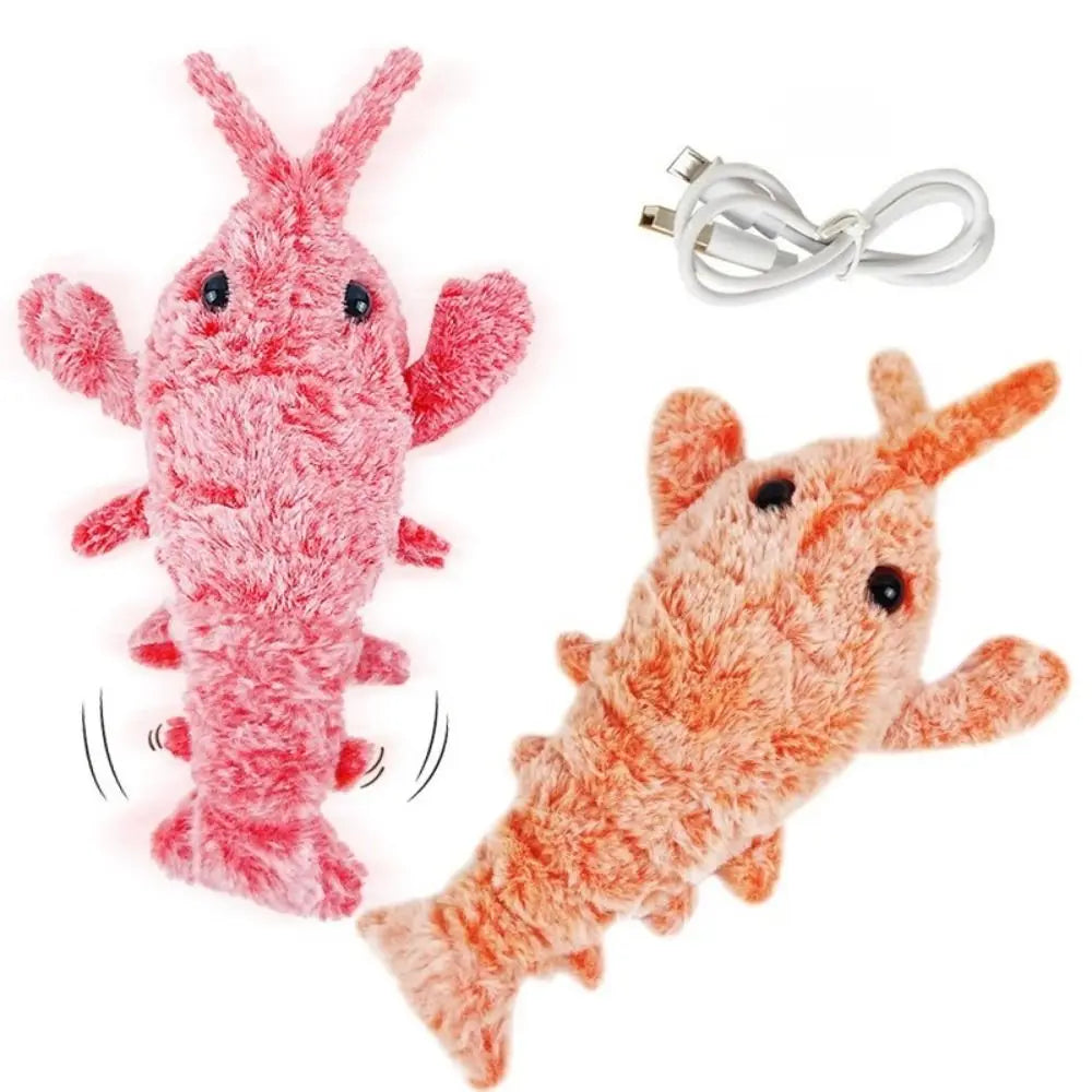 USB Charging Lobster Cats Toy Dancing Moving Washable Plush Electric Pet Toys Squeaky Automatic Dogs Interactive Toys Outdoor