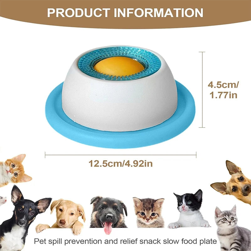Yogurt Licking Plate Anti-Spill Slow Feeder for Dogs Cats Teasing Bite Resistant Toy Interactive Snack Bowl Pet Licking Mat