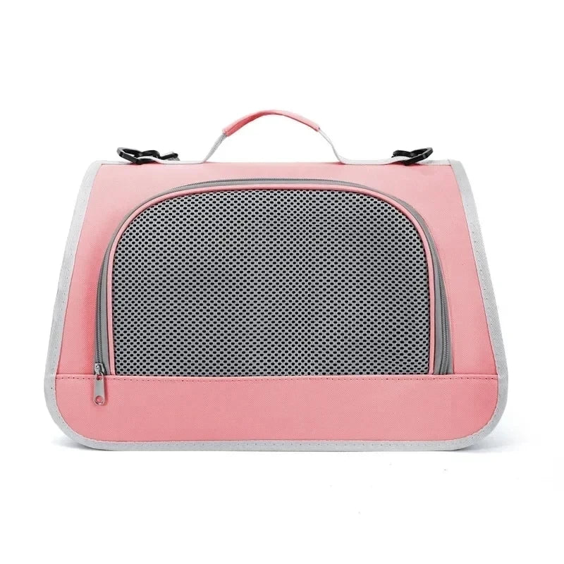 Foldable Cat Pet Carrier Backpack: Large Capacity, Portable, Breathable, for Travel and Car Outings with Your Dog or Cat