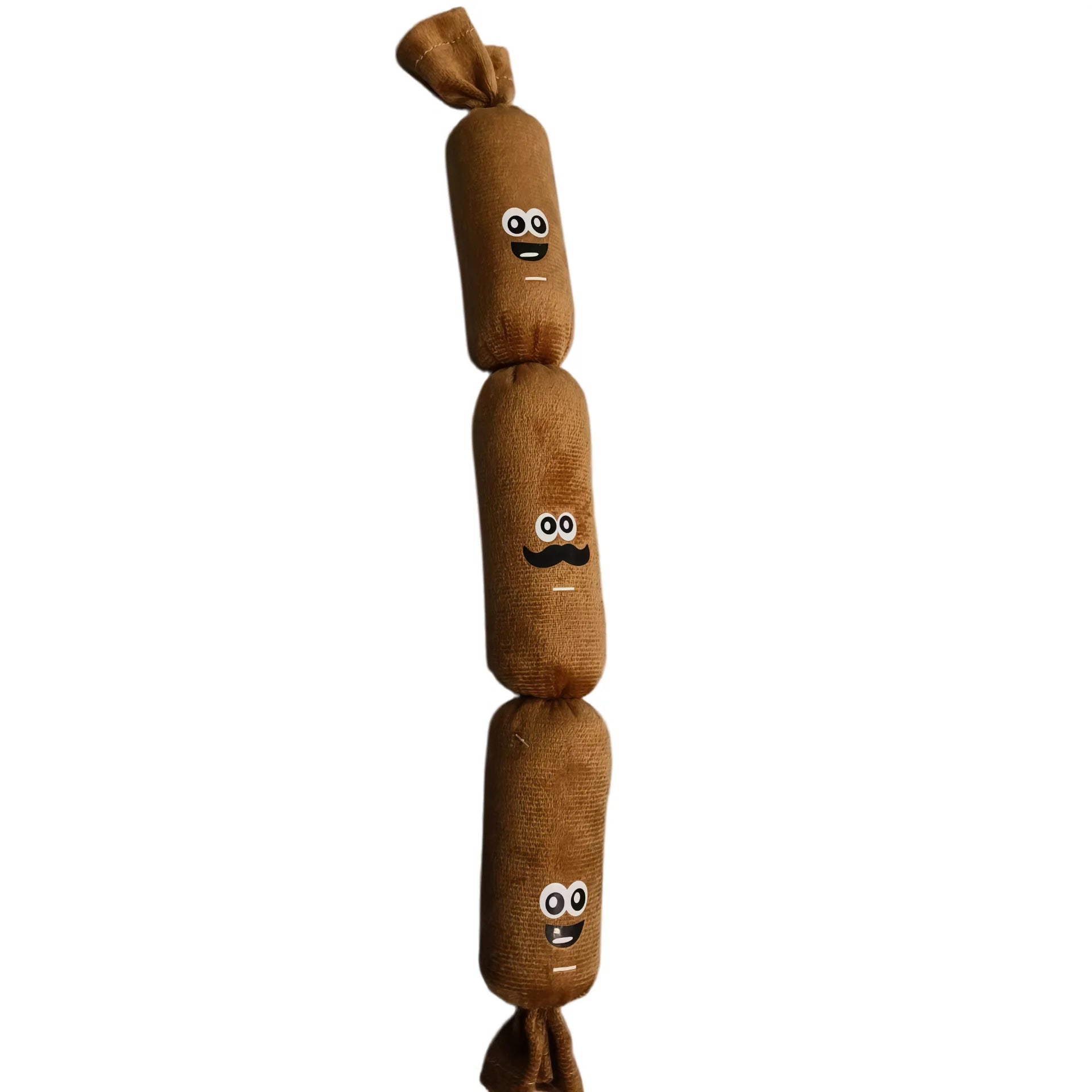 1Pc Dog Plush Chew Toy Teeth Cleaning Simulated Sausage Squeak with BB Sound Durable Puppy Toy Bite-Resistant Molar Dog Supplies