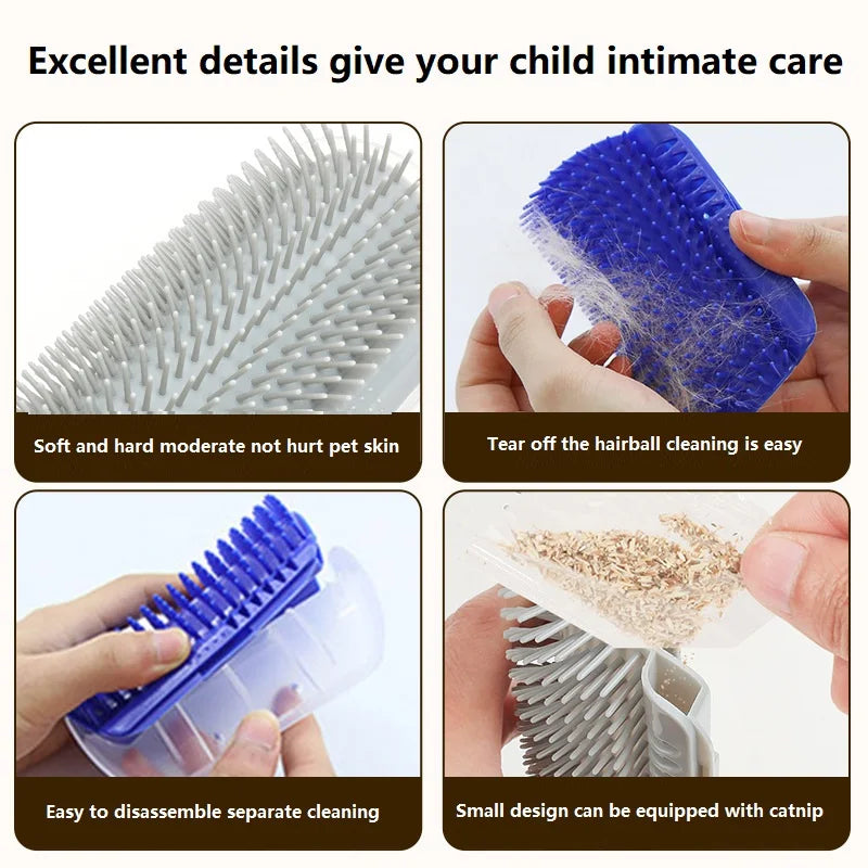 Cat Massager Cat Grooming Products for Cat Scratcher Massager for Cats Scratching Pets Brush Remove Hair Comb Grooming Table
