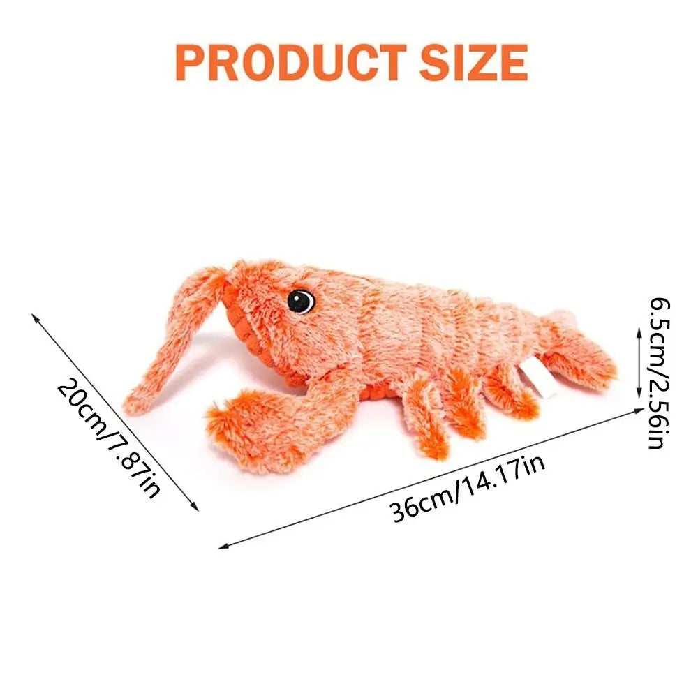 USB Charging Lobster Cats Toy Dancing Moving Washable Plush Electric Pet Toys Squeaky Automatic Dogs Interactive Toys Outdoor