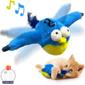 Cat Toys, Flapping Wings Penguin Toys, Vivid Chirping, Simulation Bird Interactive Cat Toy for Kitten Kitty Exercise, Plush Toys