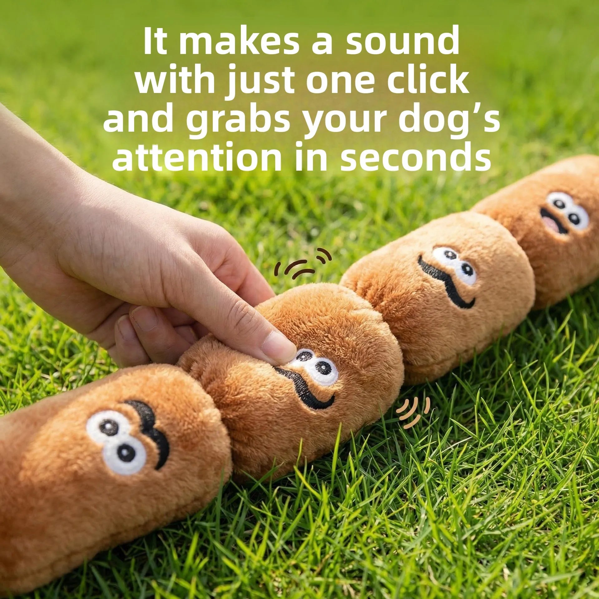 1Pc Dog Plush Chew Toy Teeth Cleaning Simulated Sausage Squeak with BB Sound Durable Puppy Toy Bite-Resistant Molar Dog Supplies