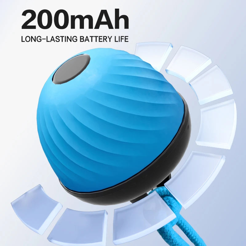 Interactive Smart Dog Balls Toys Sport Bite Resistant USB Charging Tail Rope Mobile Ball with Light Barking for Small/Medium Dog