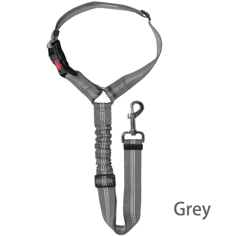 New Solid Two-In-One Dog Harness Pet Car Seat Belt Leash Backseat Safety Belt Adjustable for Kitten Dogs Collar Pet Accessories